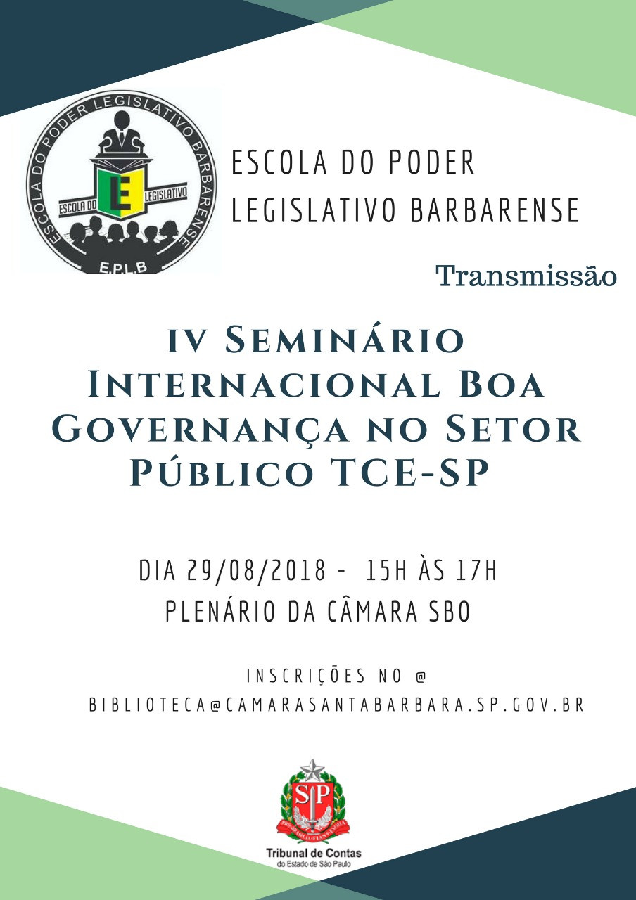 Seminário será promovido pelo TCE na Capital paulista e transmitido no Plenário da Câmara