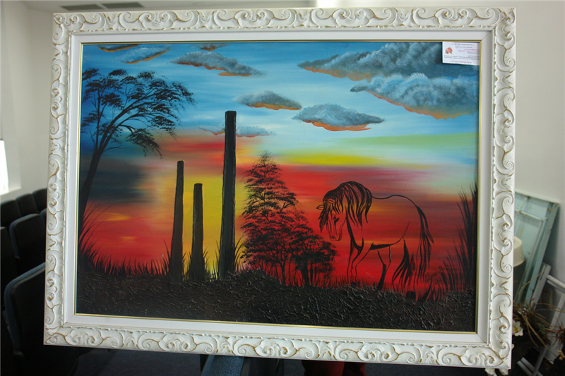 Tela de Elizabete Padoveze integra a exposição Coletânea Abapar. 