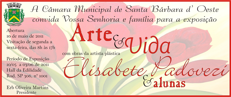 Exposição Arte &amp; Vida será aberta na terça-feira (10).