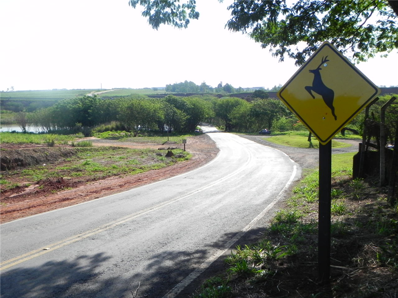 Placas indicam presença de animais silvestres