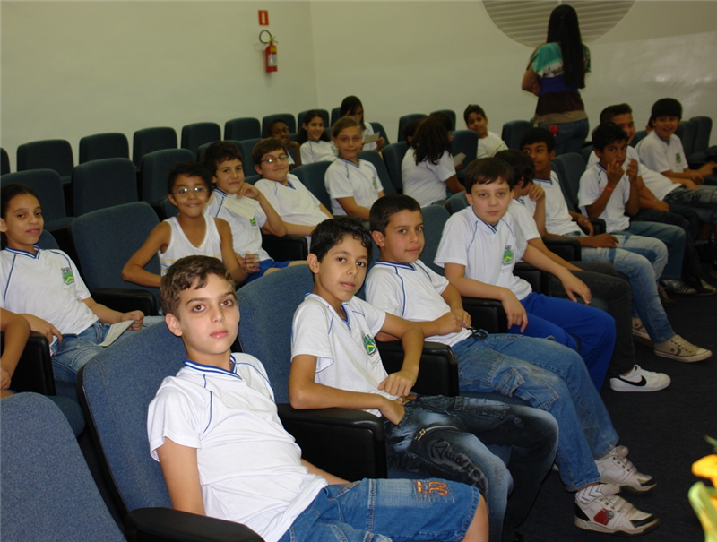 Alunos acompanharam sessão simulada, hoje à tarde, no Plenário