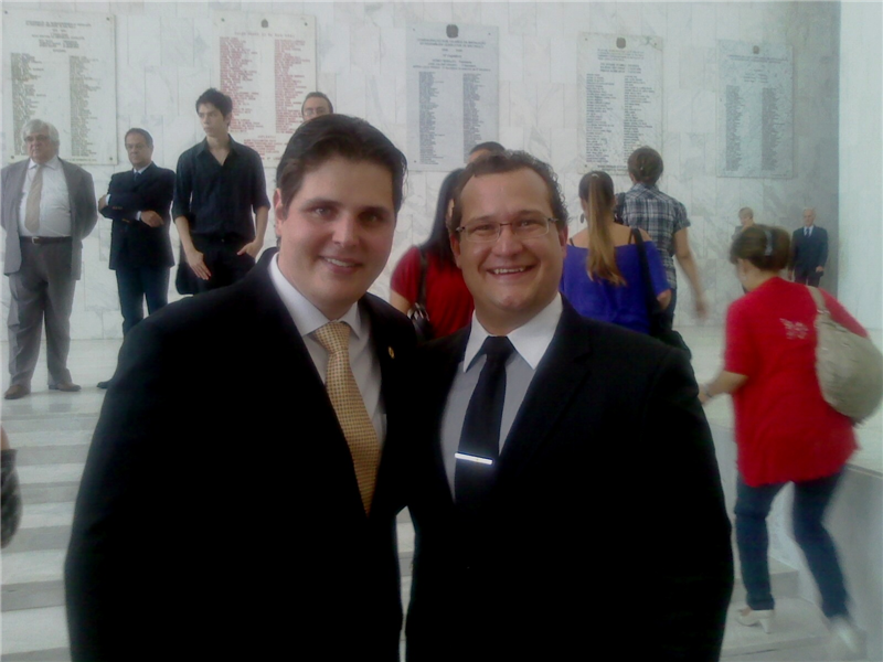 Danilo conversou com o deputado empossado Cauê Macris