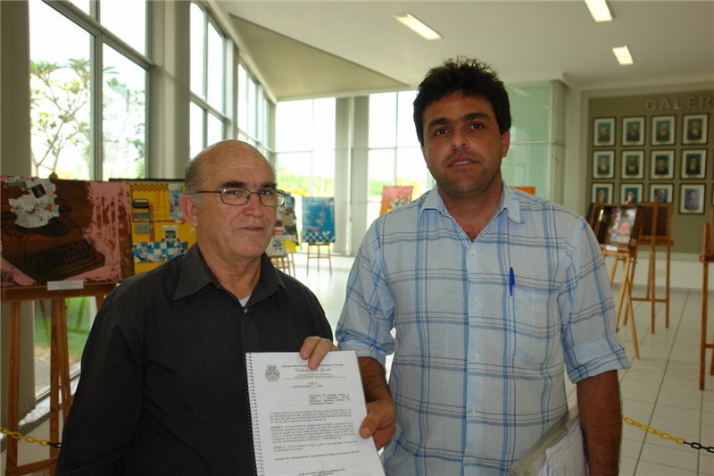 Zeca e Tony Alvez, presidente da Acibel.